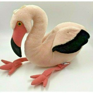 1987 Vintage Heartline Graphics Int'l Pink Flamingo Plush Stuffed Animal 26"